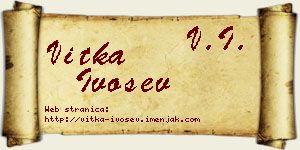Vitka Ivošev vizit kartica